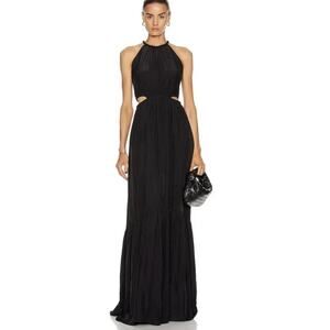 NEW NWT A.L.C Black Libra Maxi Evening Dress Size 10